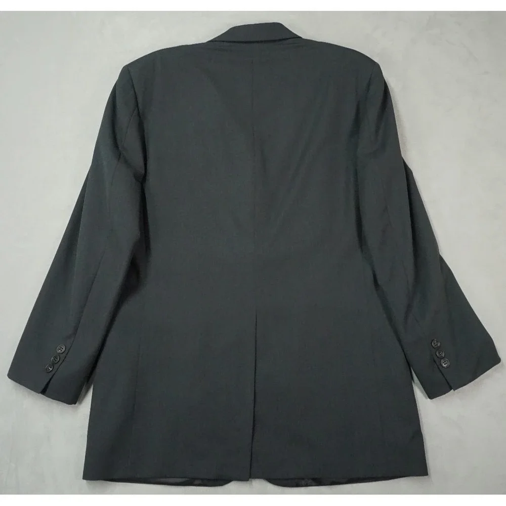 Brooks Brothers Wool Blazer Mens 40R Charcoal Gray Made in‎ Italy Sport Coat